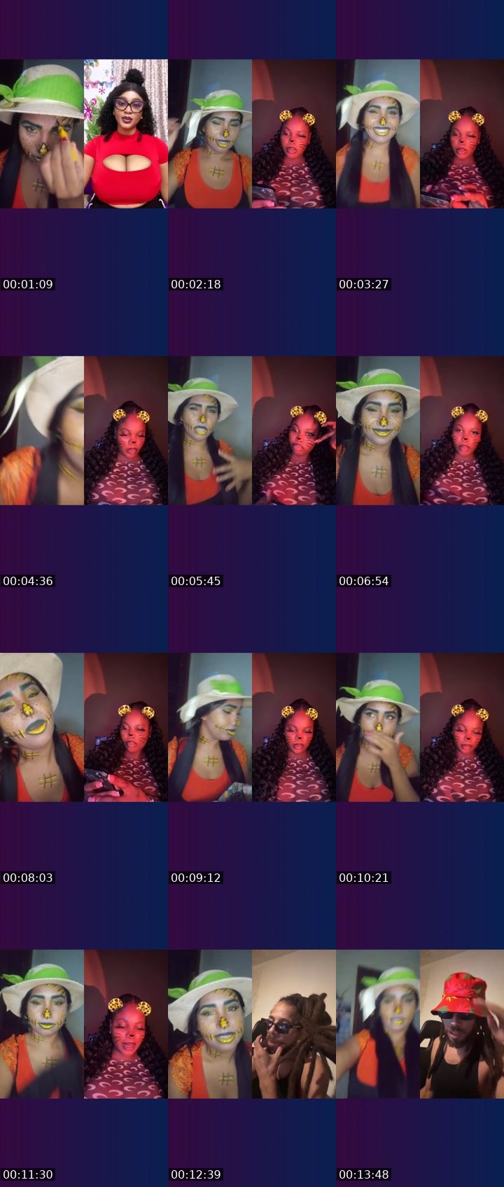 Contact-sheet preview of 13k 🍭 Rosa 🕷️'s Liveme recording