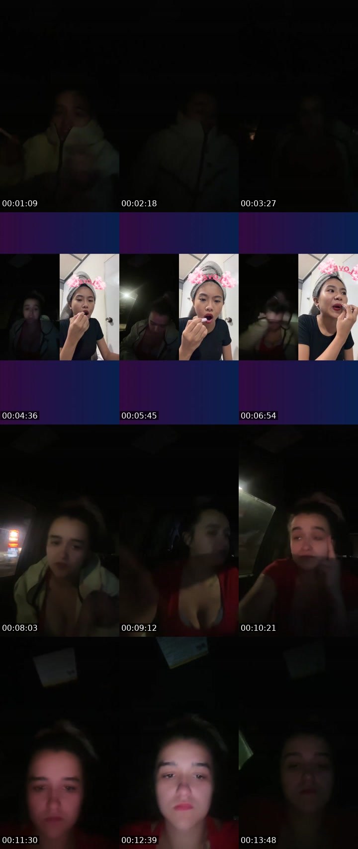 Contact-sheet preview of Livelove-314499365's Liveme recording