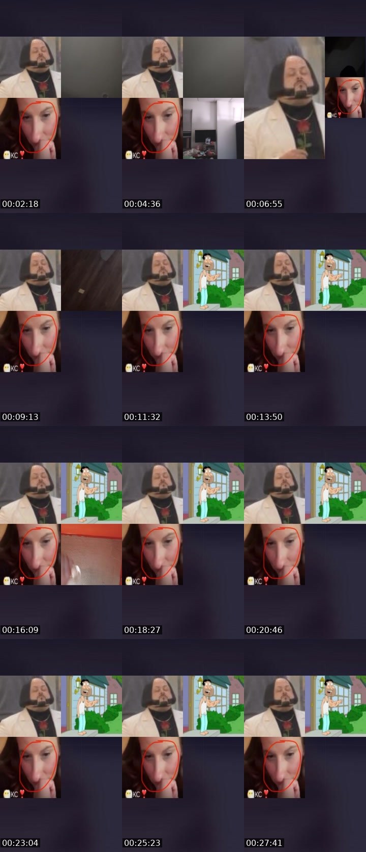 Contact-sheet preview of AYEBAYBAY👉👈's Liveme recording