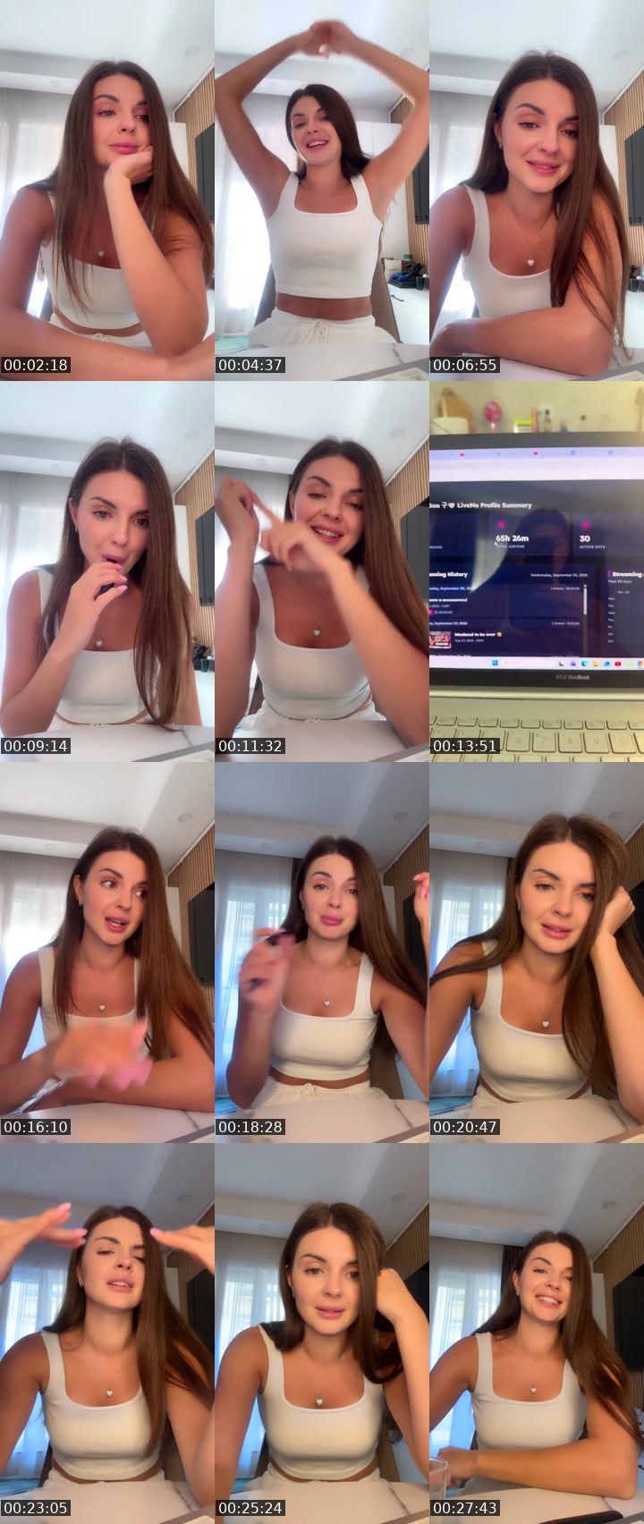 Contact-sheet preview of Vicky Gou 구🤍's Liveme recording