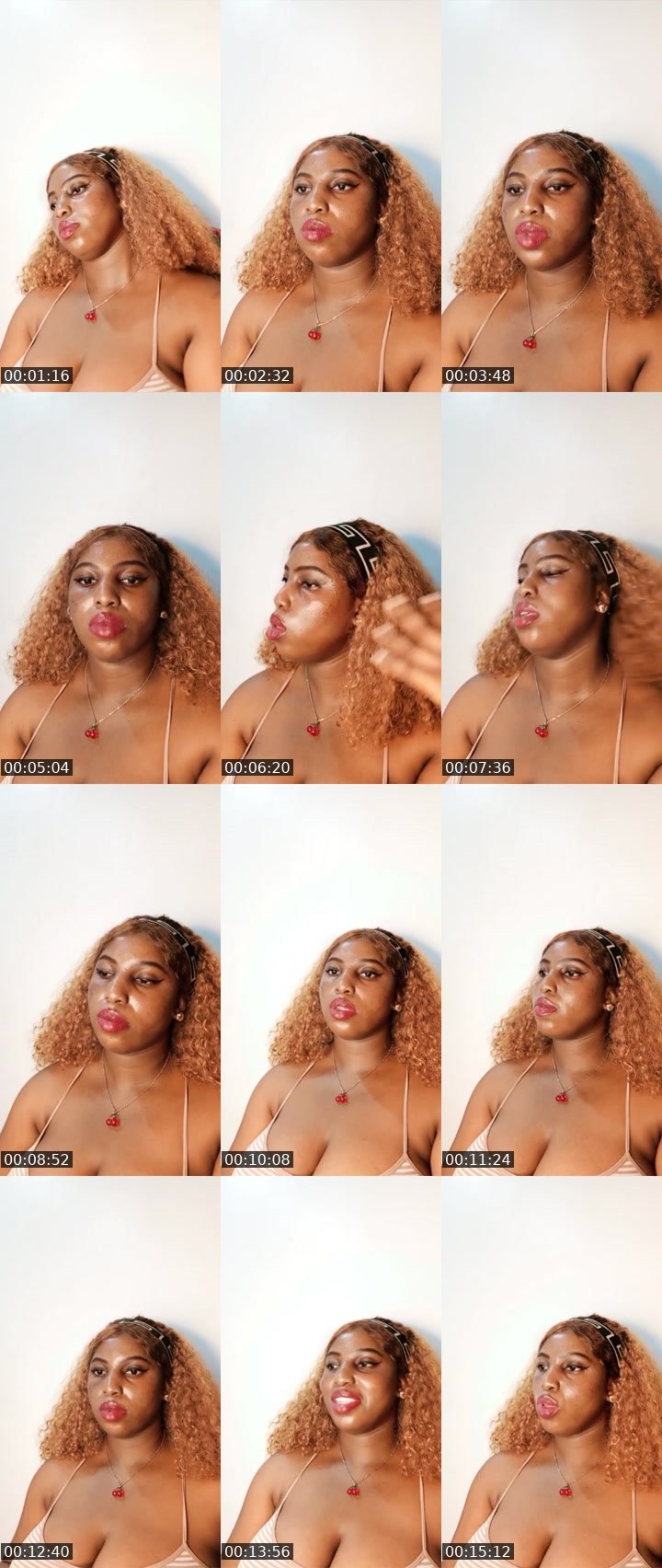 Contact-sheet preview of Caramel 🏦's Liveme recording