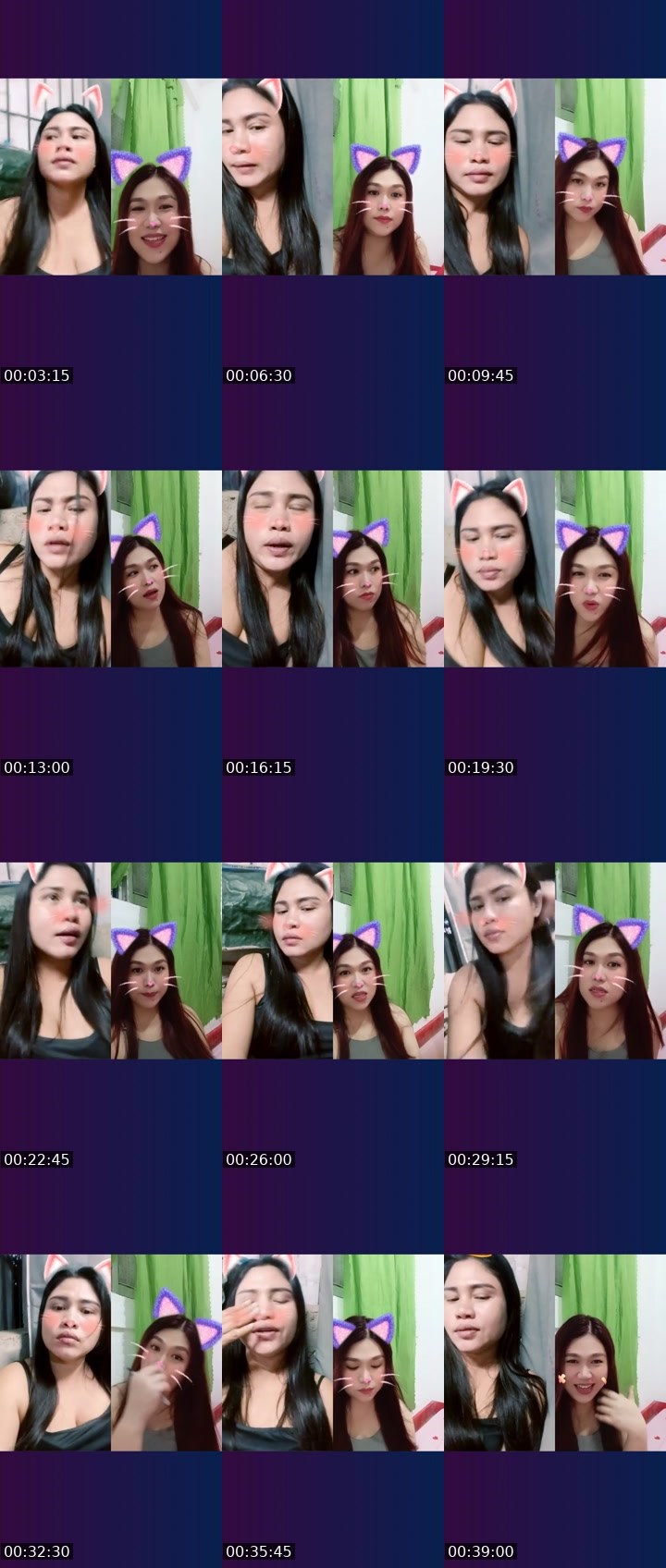 Contact-sheet preview of Belle💙's Liveme recording