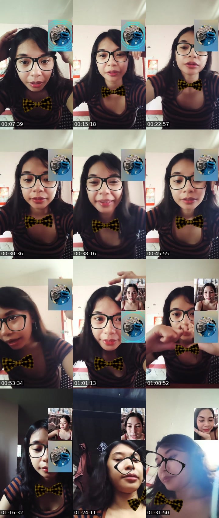 Contact-sheet preview of 😋👸NaLi🦢's Liveme recording