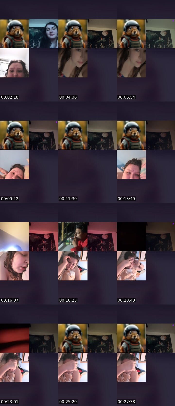 Contact-sheet preview of Flight 401👻's Liveme recording