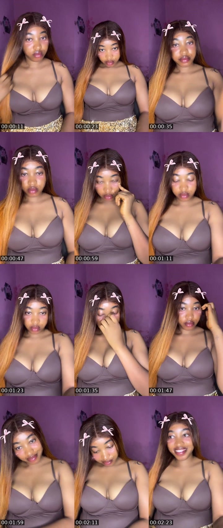 Contact-sheet preview of 💸$Peach🥵's Liveme recording