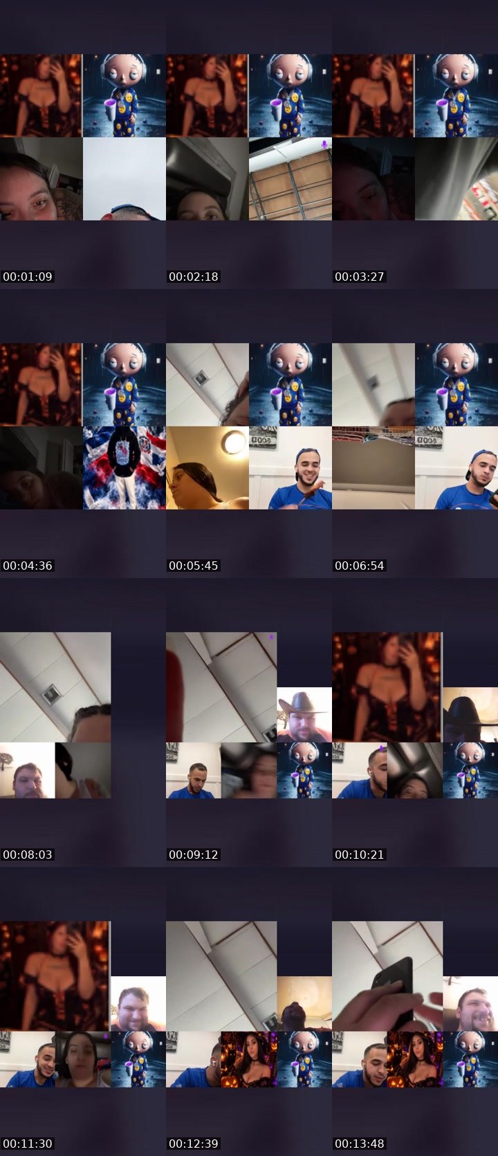 Contact-sheet preview of 🩵🌎SNACKERZZ🤍💚's Liveme recording