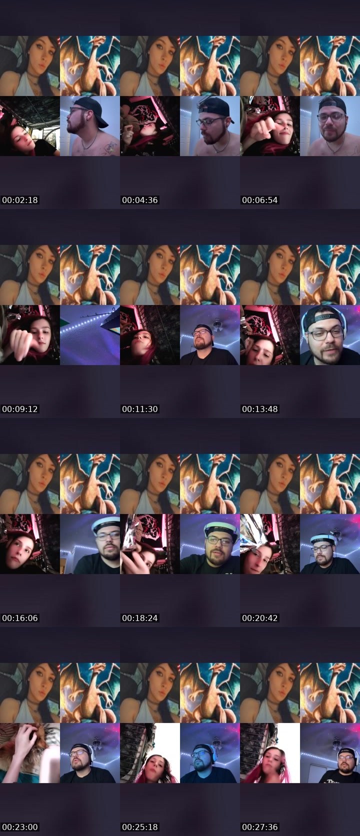 Contact-sheet preview of CutePsycho222's Liveme recording