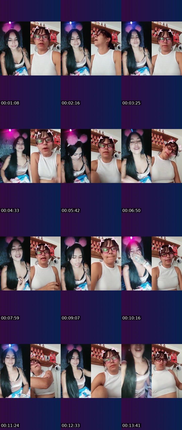 Contact-sheet preview of 👑⃤Luz🧸💜's Liveme recording