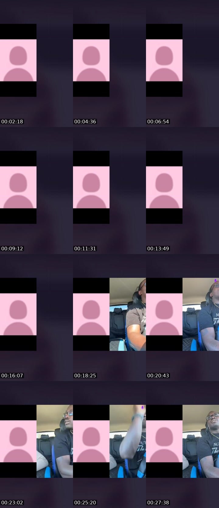 Contact-sheet preview of angel🧋's Liveme recording