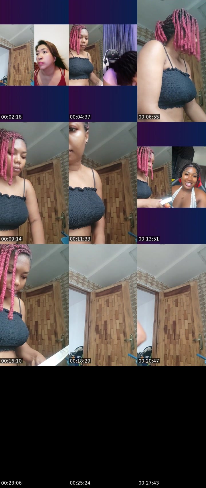 Contact-sheet preview of Shela 💝's Liveme recording