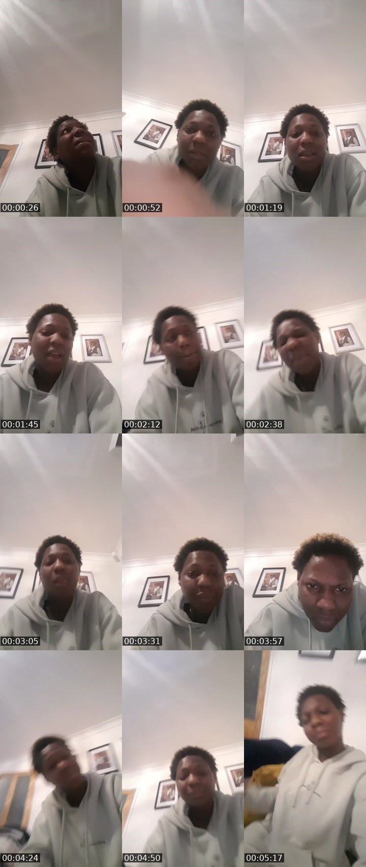 Contact-sheet preview of Miracle Erhunmwunse's Liveme recording