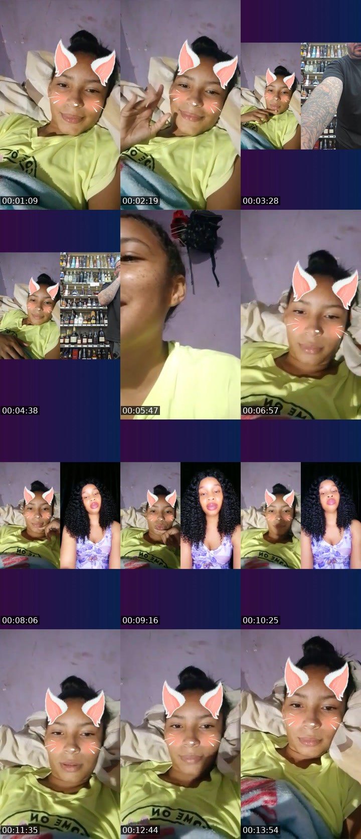 Contact-sheet preview of Yina🌈's Liveme recording