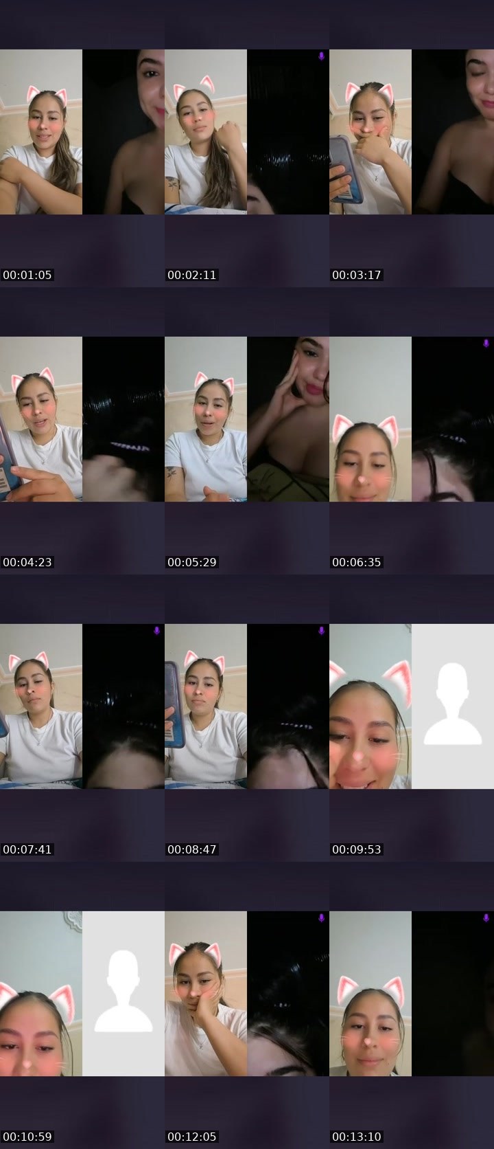 Contact-sheet preview of ❤️ Babe_vale🫦's Liveme recording