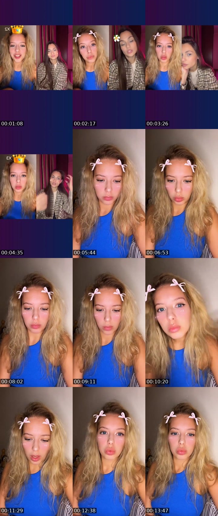 Contact-sheet preview of MaRy🐾🇺🇦's Liveme recording