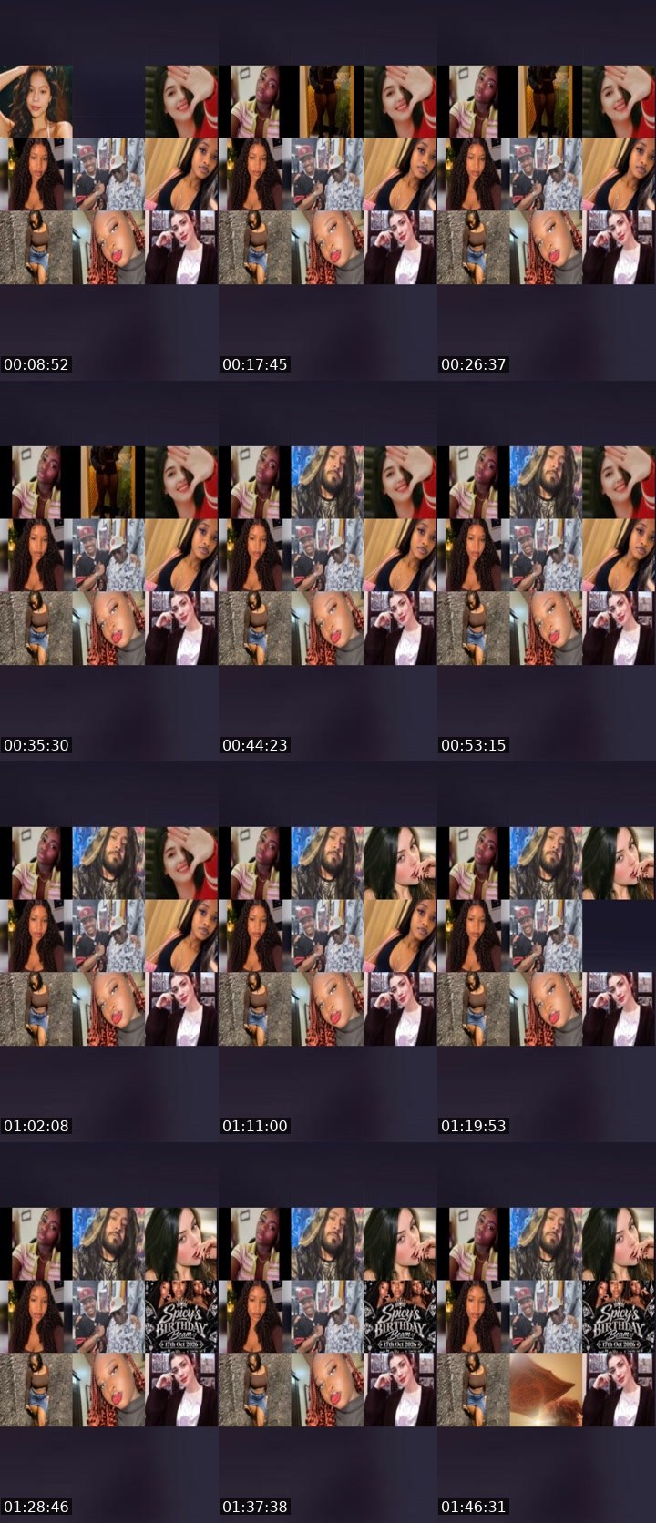Contact-sheet preview of Eddie Kane 49's Liveme recording