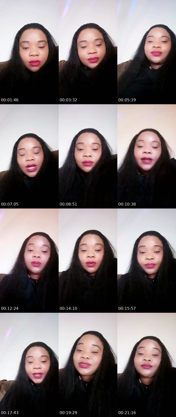 Contact-sheet preview of africanqueen1234's Liveme recording
