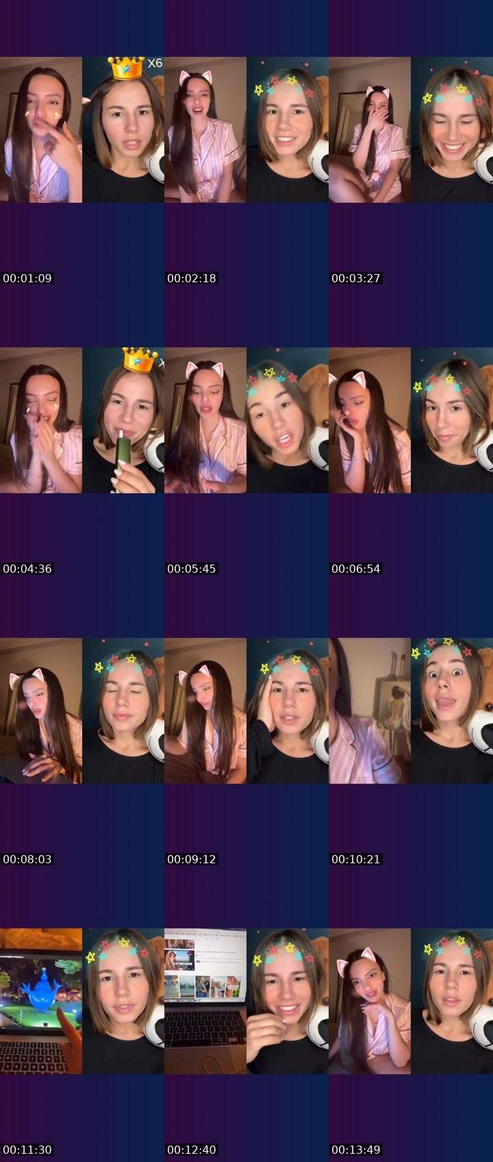 Contact-sheet preview of Jasmine💘's Liveme recording
