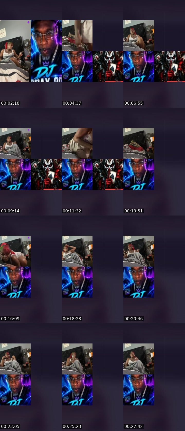 Contact-sheet preview of Snatch꧁꧂b💰ddie💨🧈's Liveme recording