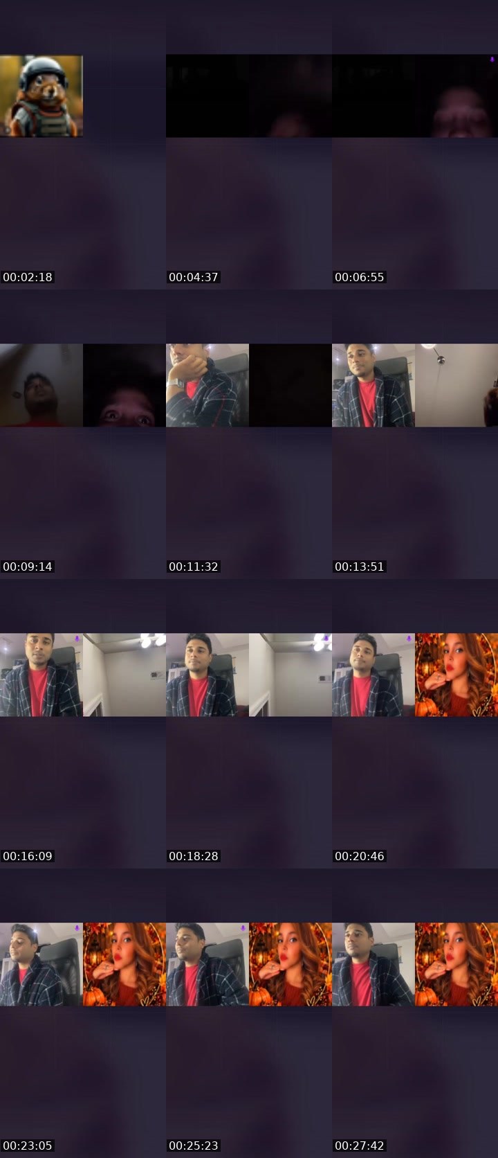 Contact-sheet preview of Flight 401👻's Liveme recording