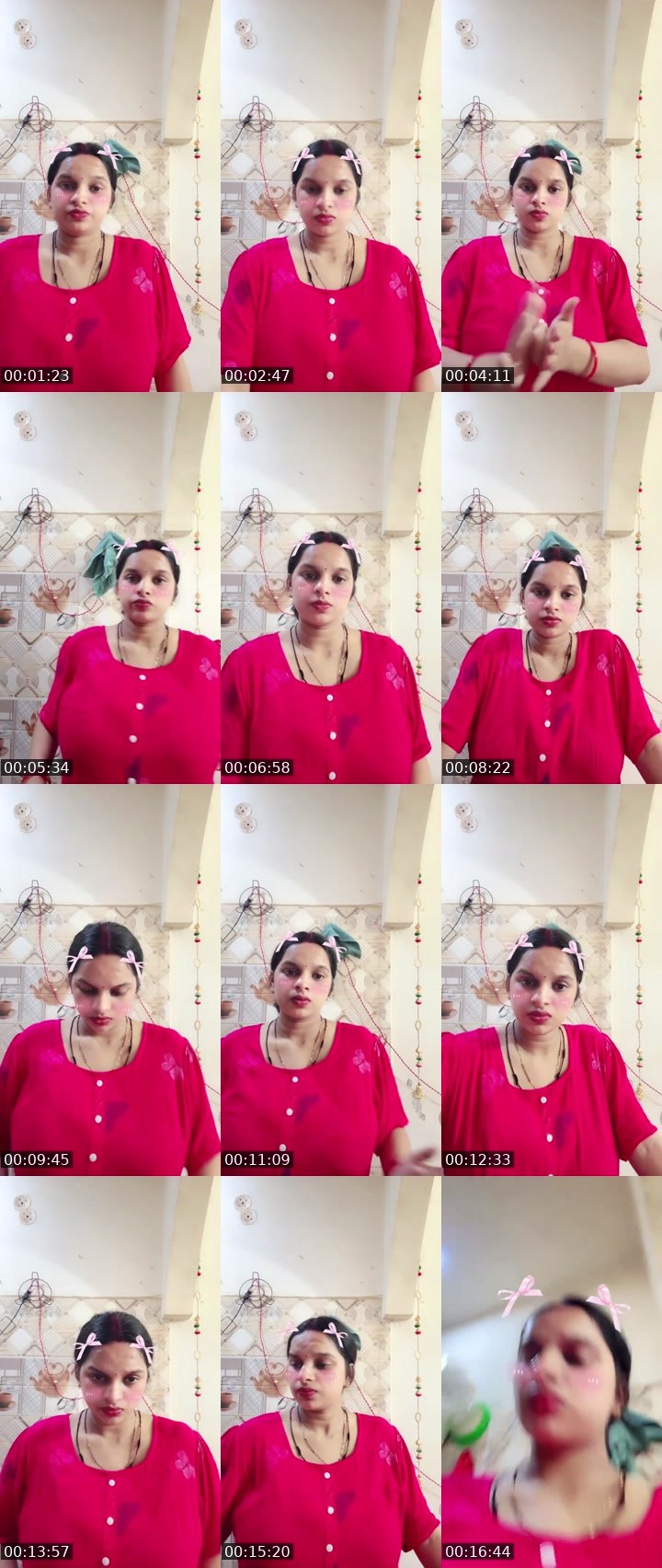Contact-sheet preview of Manvi✨🫦's Liveme recording