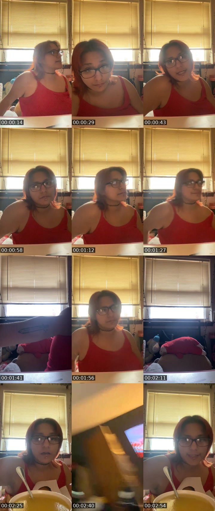 Contact-sheet preview of Eevee S's Liveme recording