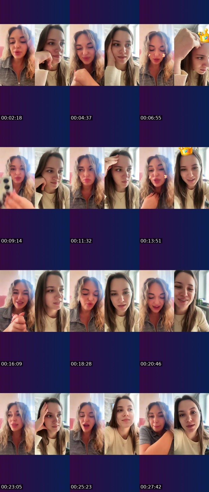 Contact-sheet preview of 𝙑𝙞𝙠𝙪𝙨𝙞𝙠💚's Liveme recording