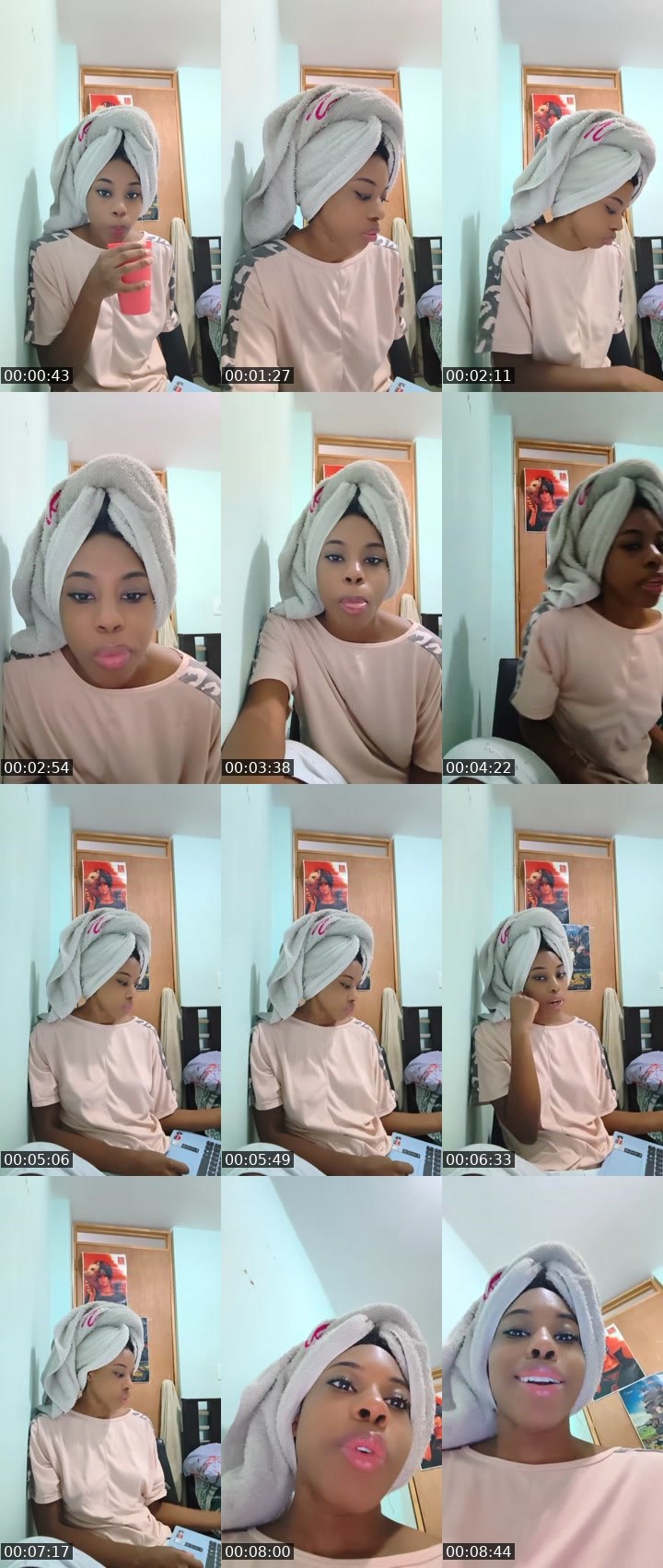Contact-sheet preview of Paolita B🐈‍⬛'s Liveme recording