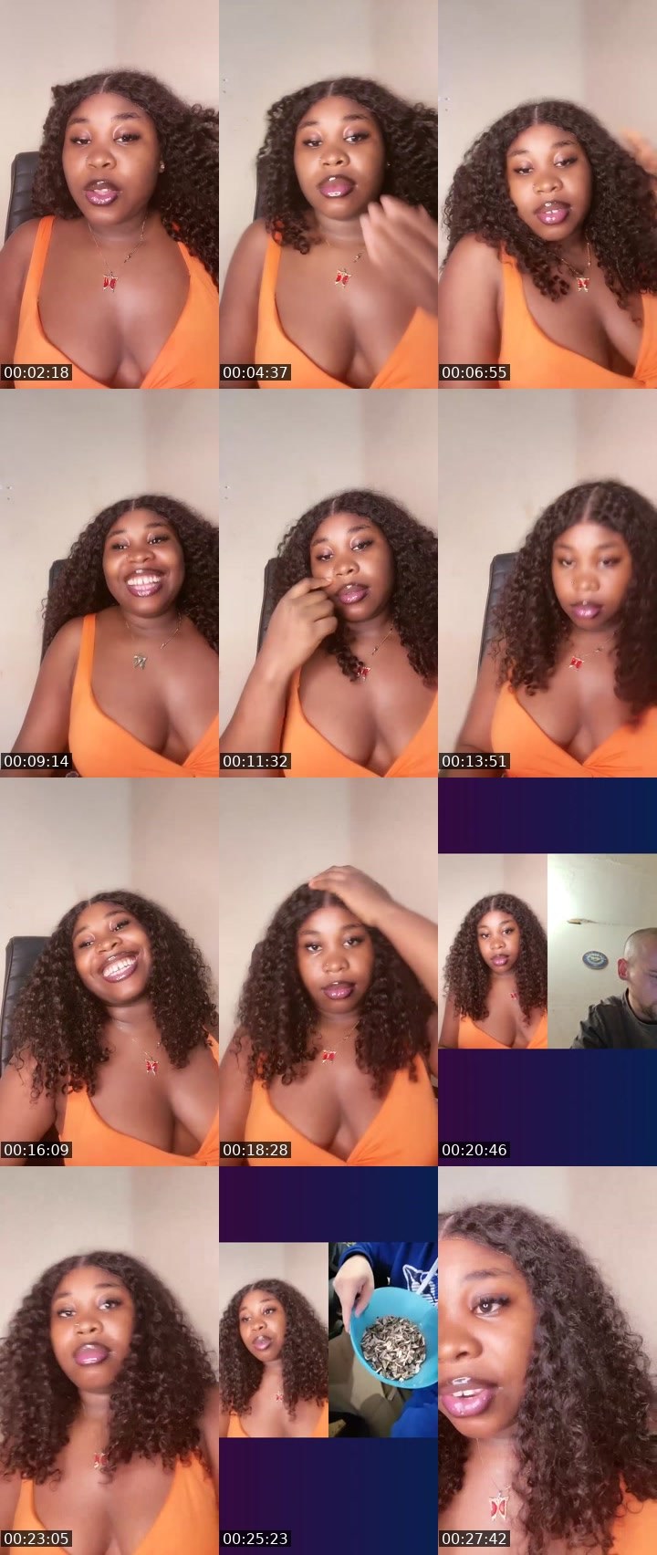 Contact-sheet preview of 5k🏦Baby sandra🍫🦋's Liveme recording