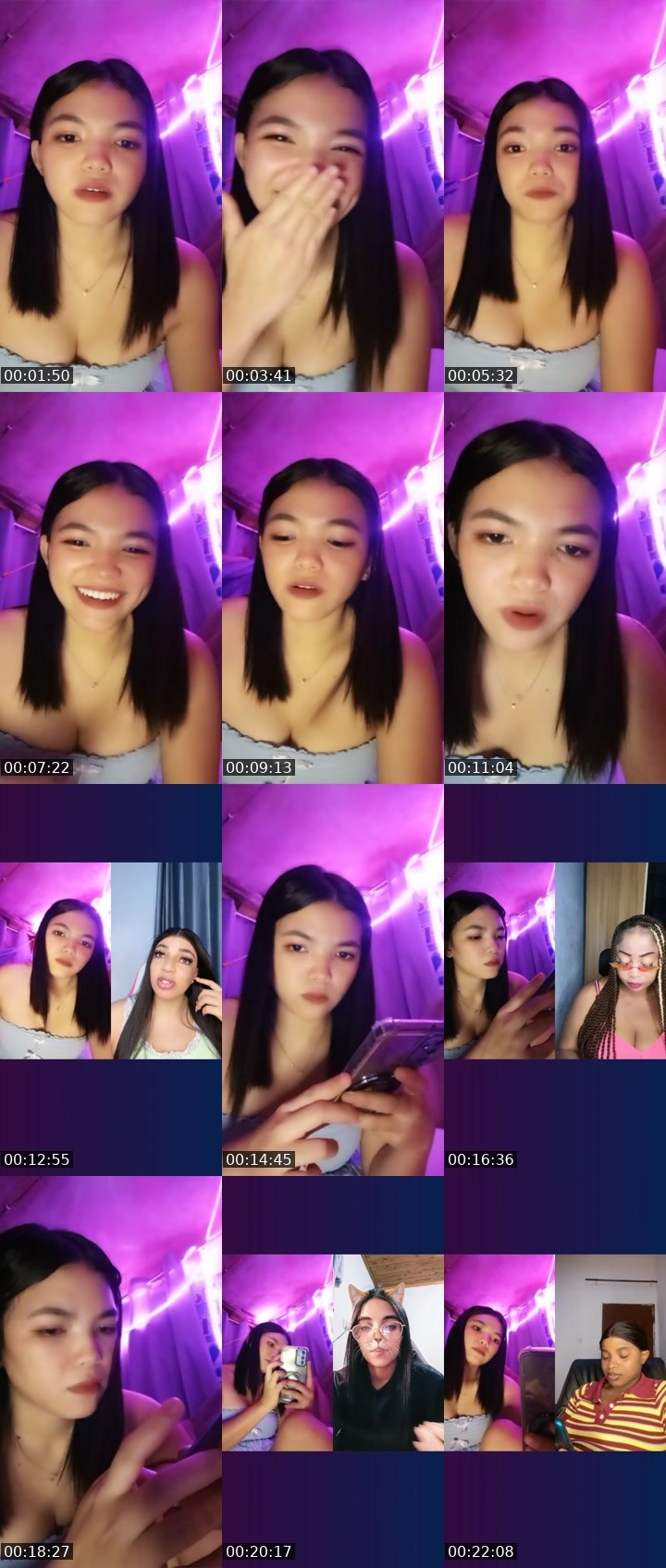 Contact-sheet preview of Miku💋's Liveme recording