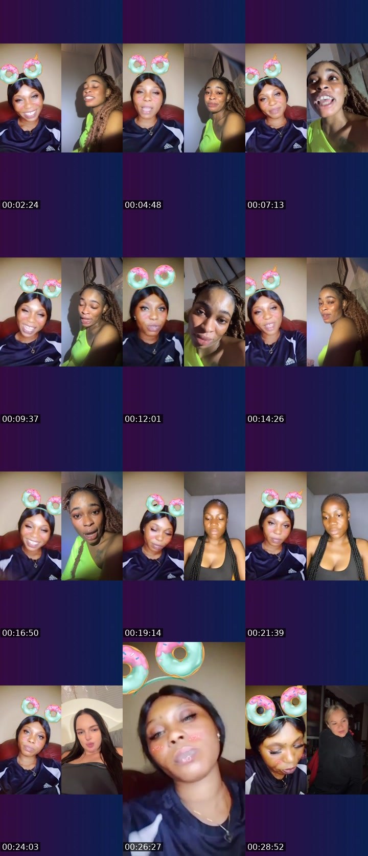 Contact-sheet preview of 🎭🩷Agoddess🏦's Liveme recording
