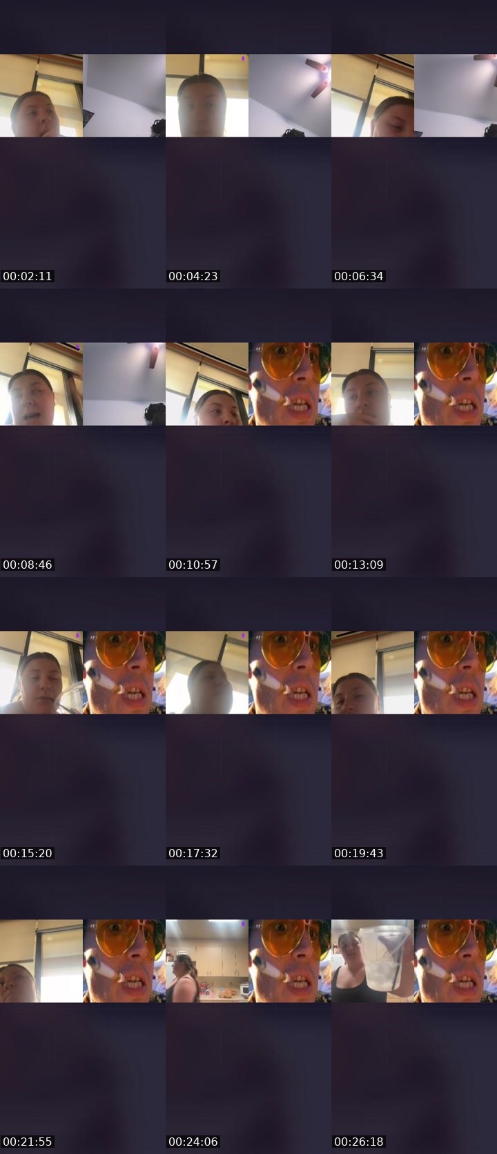 Contact-sheet preview of SugarnipzSavvy𓆉🥵🍃's Liveme recording