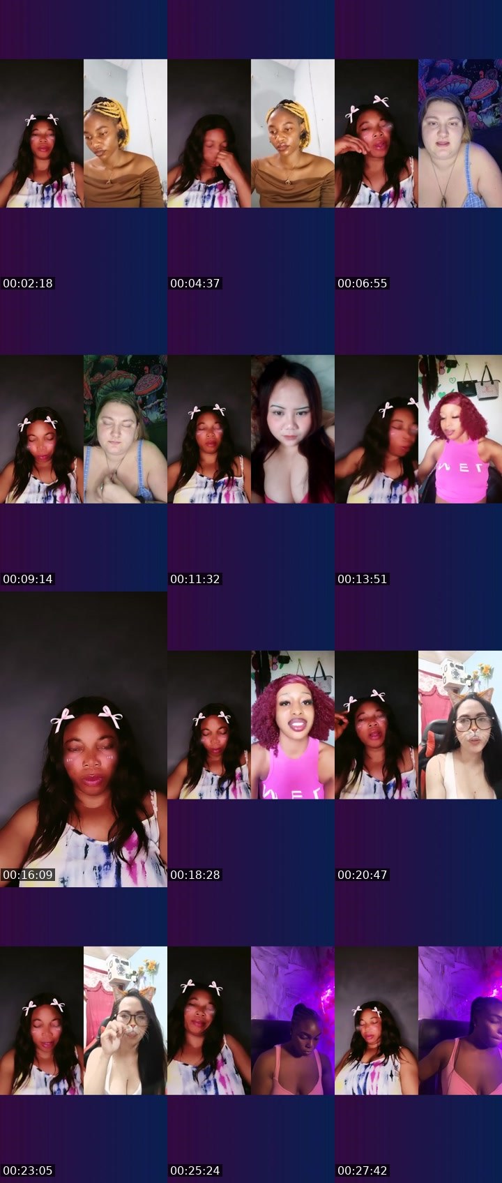 Contact-sheet preview of 🌶️LIZZY BB 😈's Liveme recording