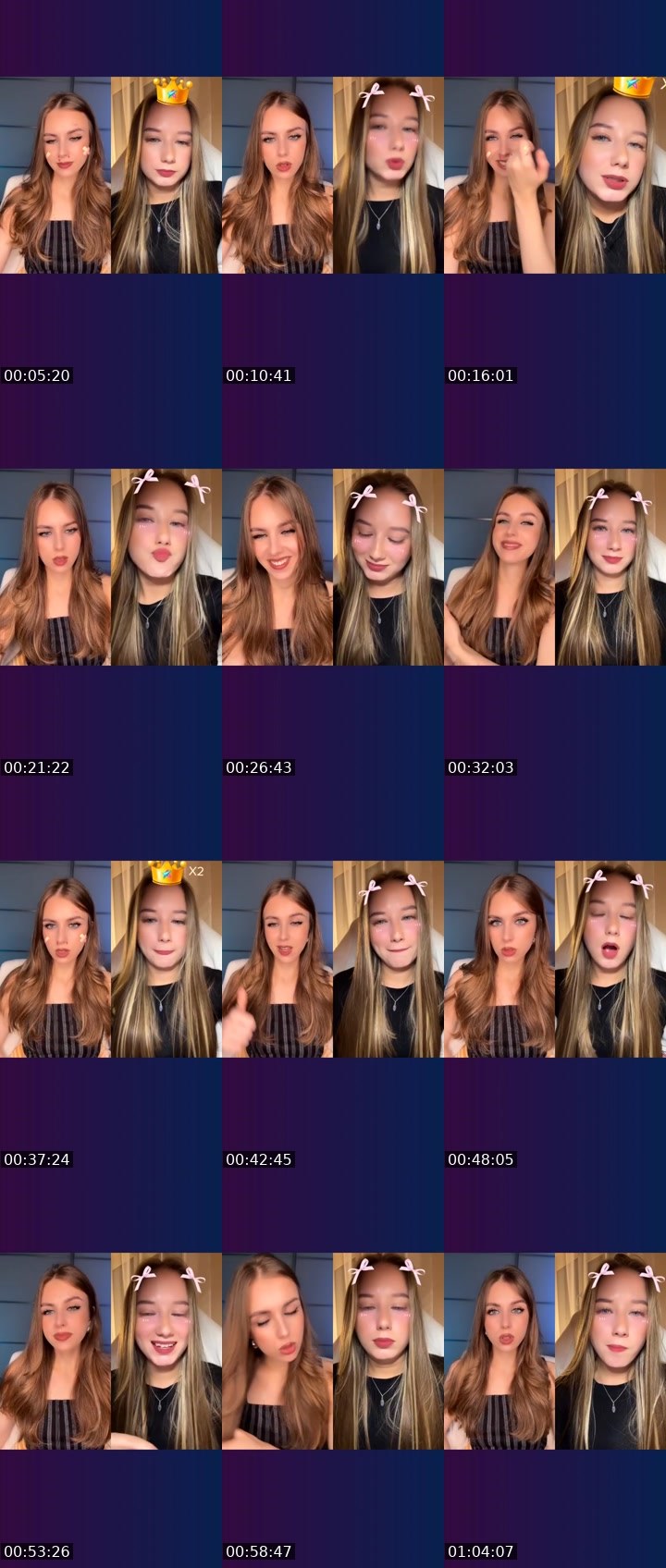 Contact-sheet preview of ✨MARGARITA🪩 ℄'s Liveme recording