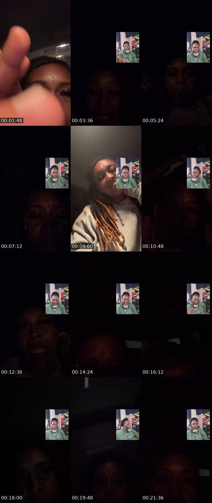Contact-sheet preview of Llondon's Liveme recording