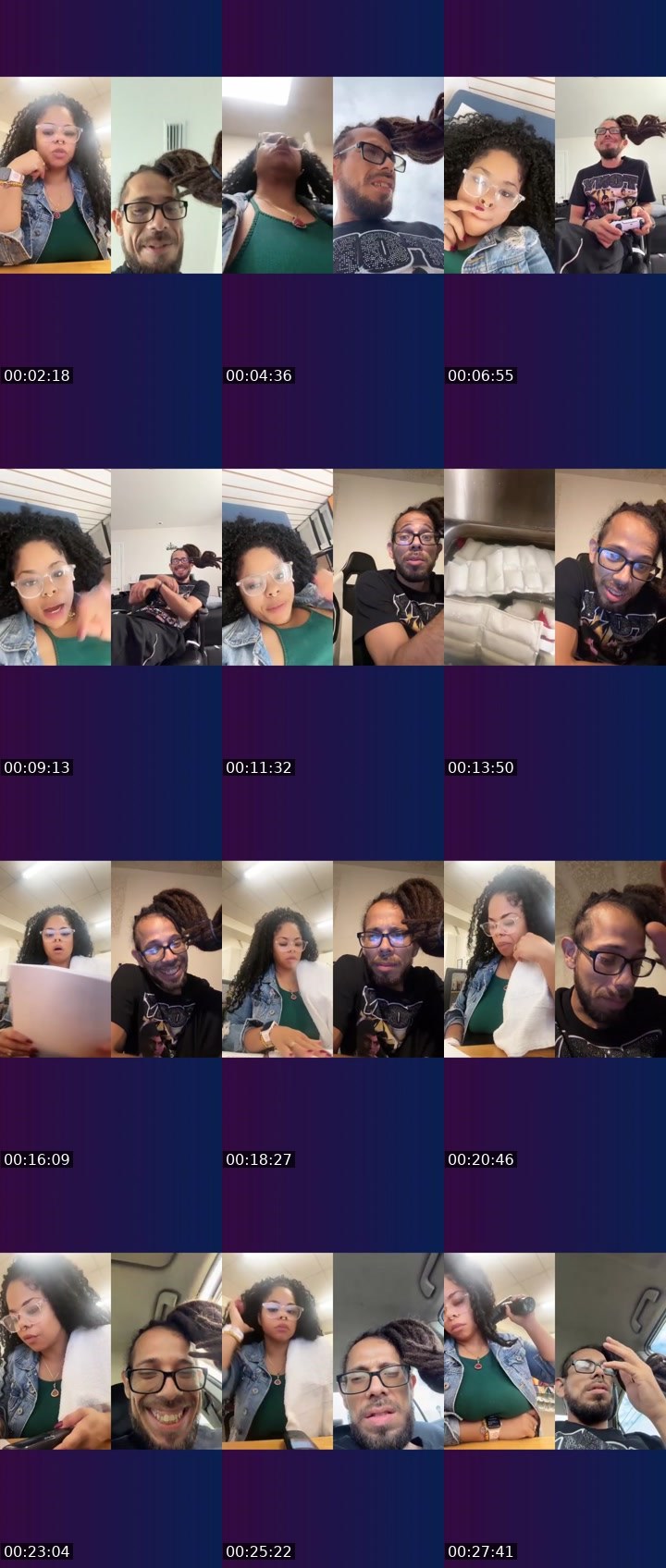 Contact-sheet preview of 🎭⃤ ČĤÚĹĂ 🇩🇴🇯🇲〽️'s Liveme recording