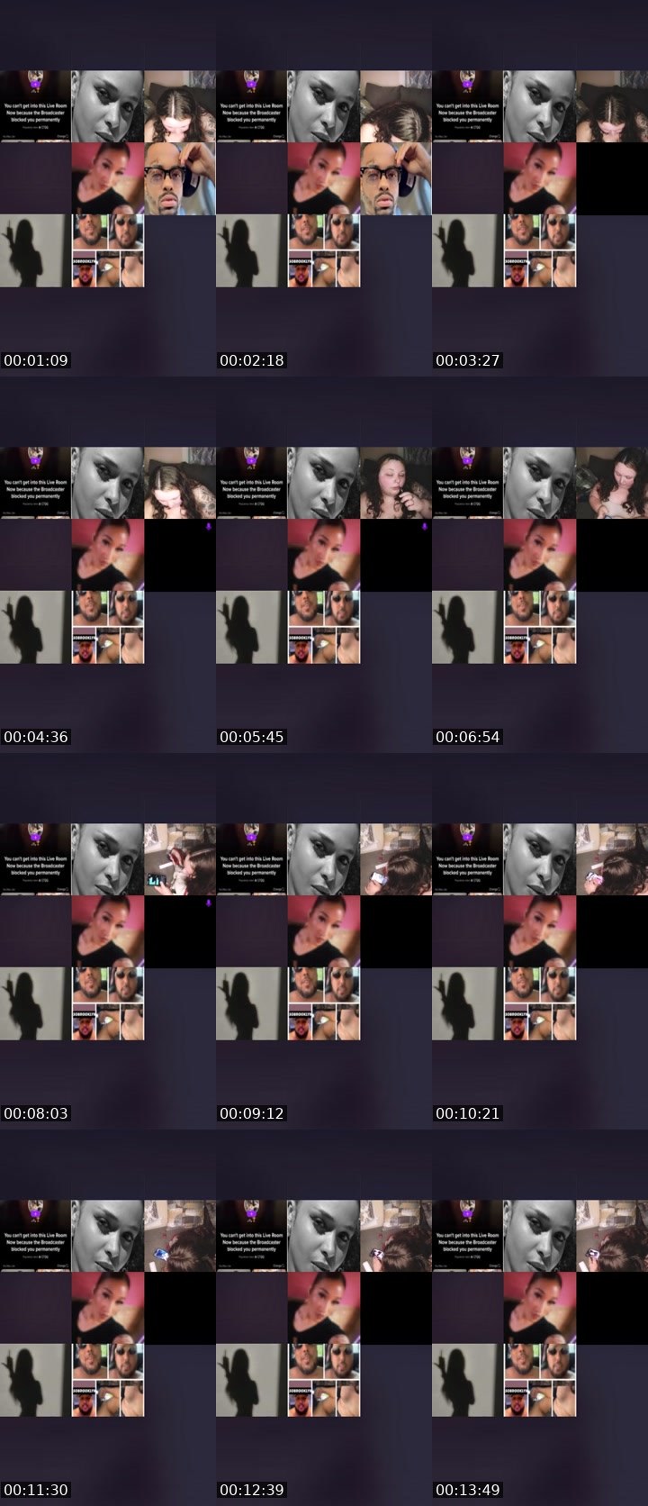 Contact-sheet preview of 𝓙𝓐𝓓𝓐💋's Liveme recording