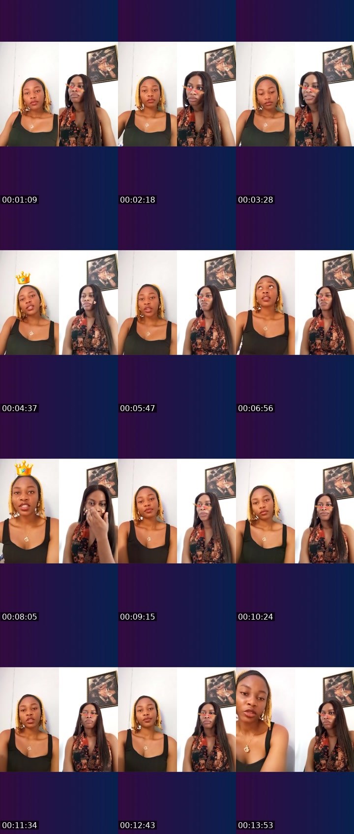 Contact-sheet preview of 𝙴𝚕𝚜𝚊💸's Liveme recording