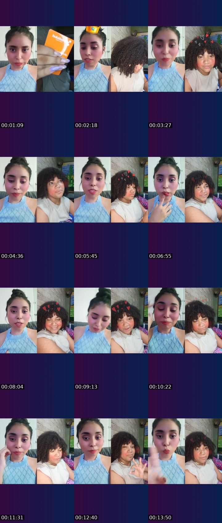 Contact-sheet preview of Aꪶⅈꫀ♔☘'s Liveme recording