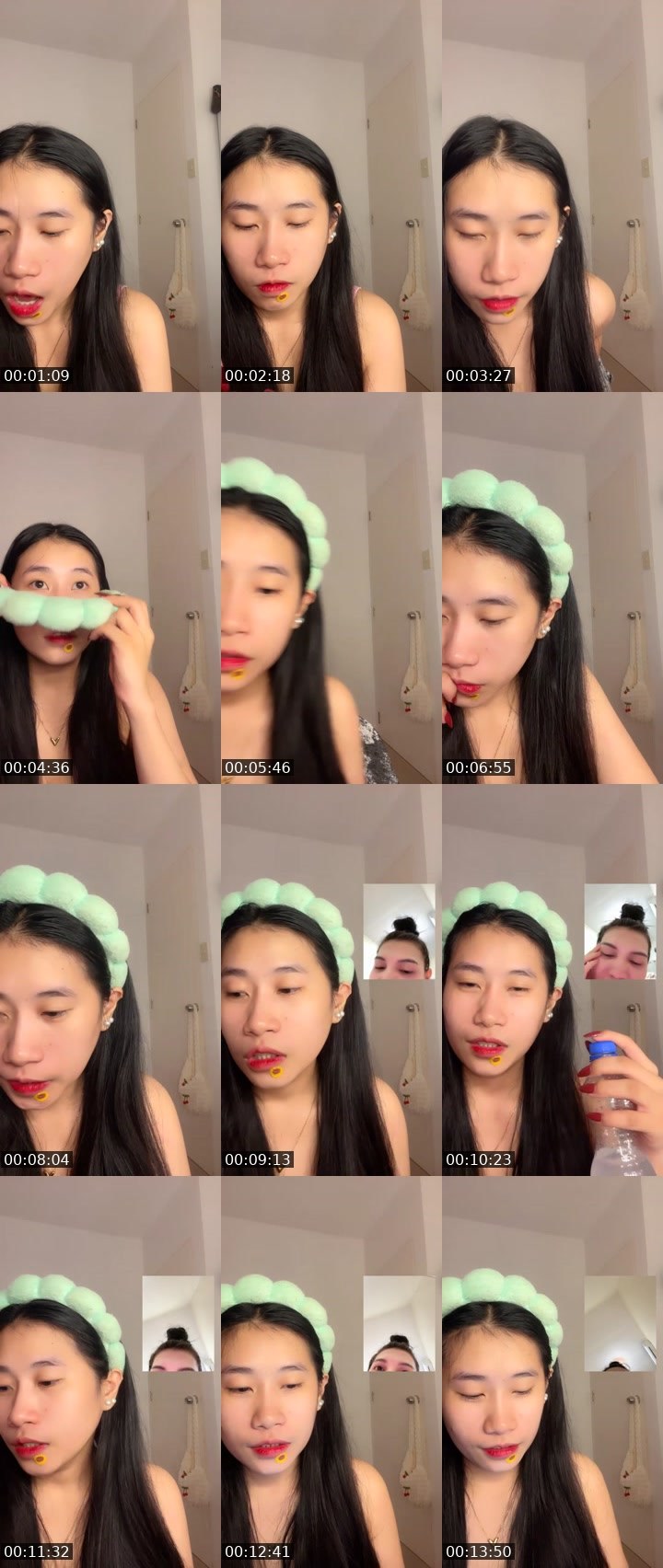 Contact-sheet preview of 𖤍 🪽℘ℯ𝒶𝒸𝒽𝓎's Liveme recording