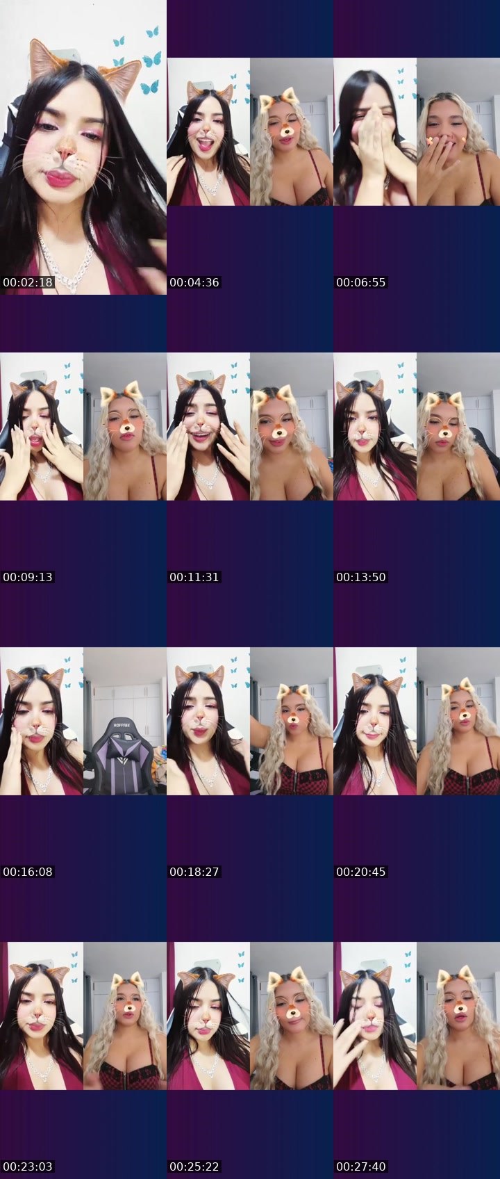 Contact-sheet preview of 👑⃤ Danielita🐰's Liveme recording