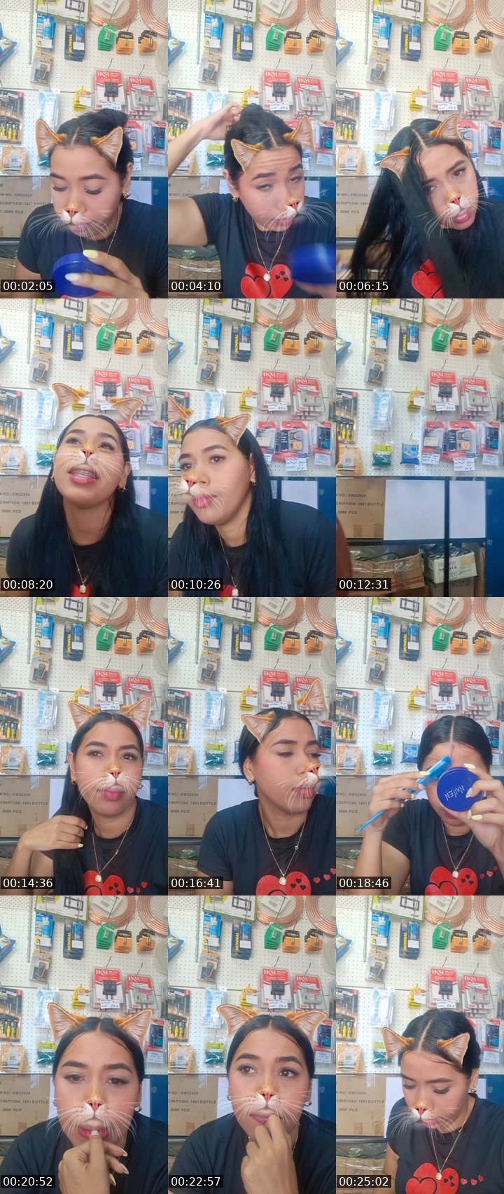 Contact-sheet preview of 👑⃤Naza 🌙🪐's Liveme recording
