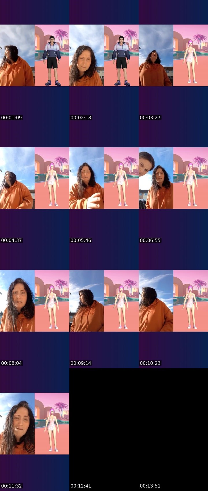 Contact-sheet preview of Irish Christina ❤️'s Liveme recording