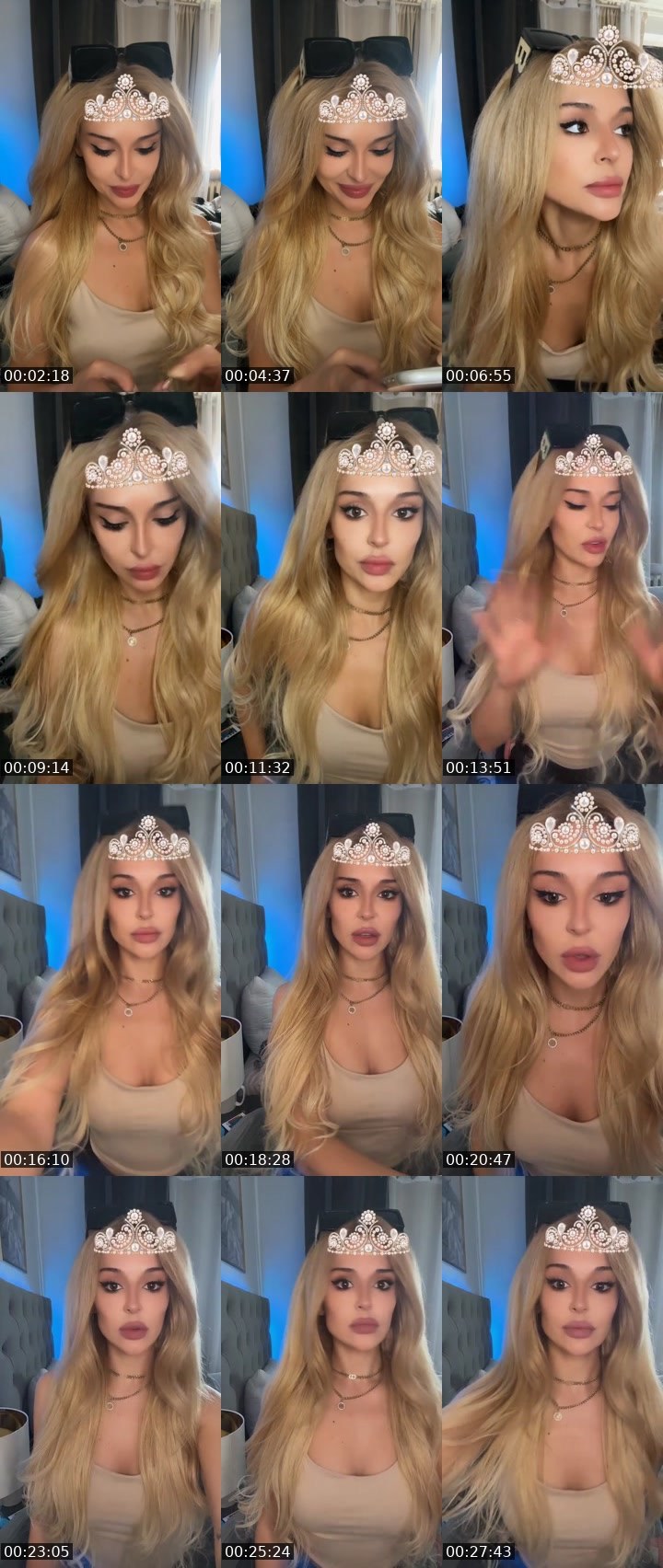Contact-sheet preview of Angie Baddie x's Liveme recording