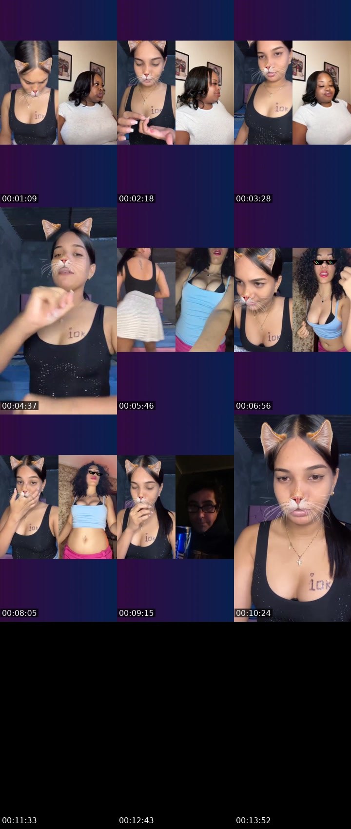 Contact-sheet preview of 🎀 Dulce Chloe 🎀's Liveme recording