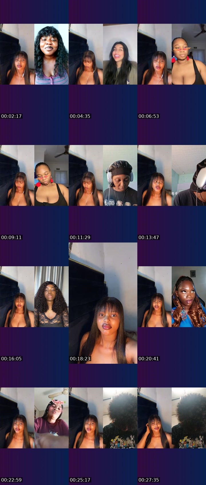 Contact-sheet preview of 🪽CAPRICORN🌟's Liveme recording