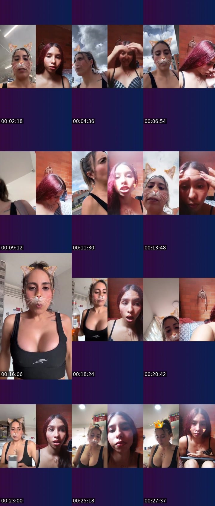 Contact-sheet preview of 🌐🍒Pame🏍🧸's Liveme recording