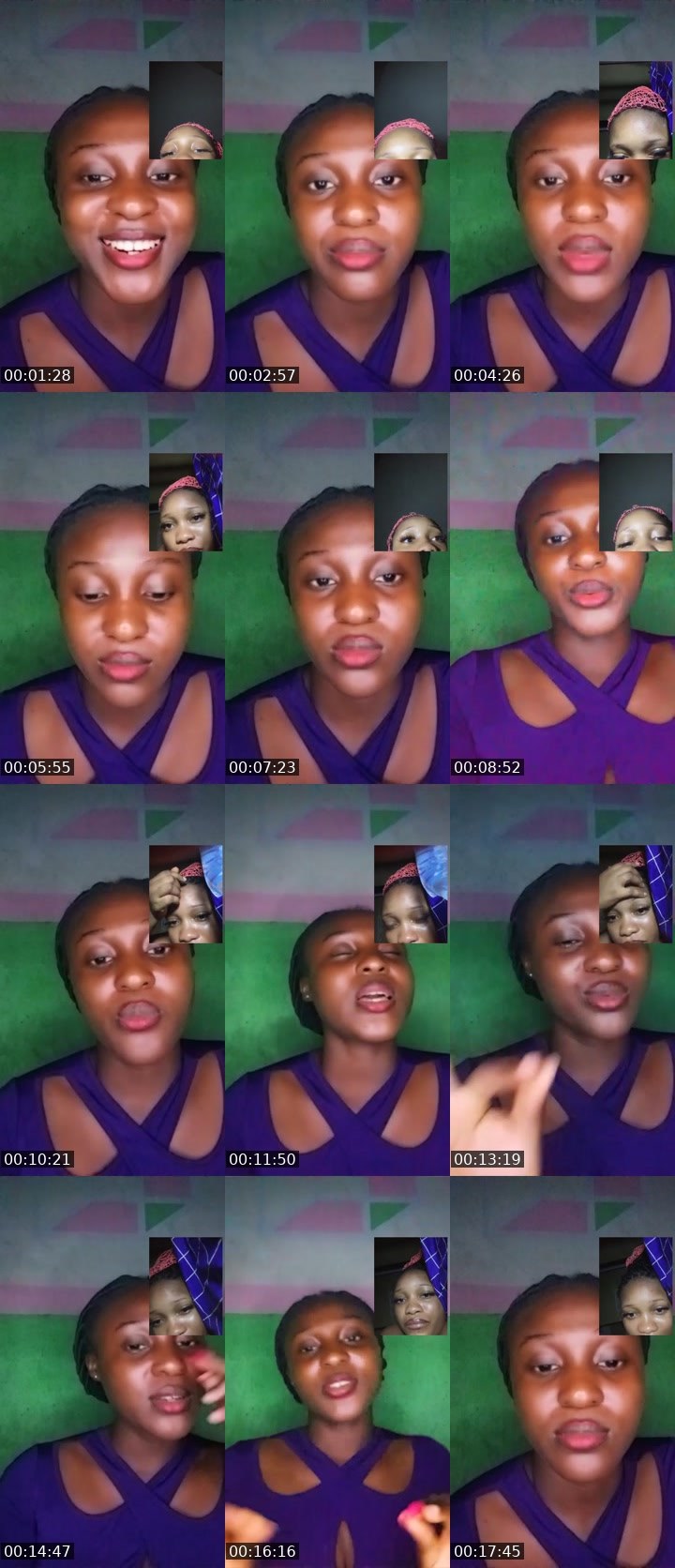Contact-sheet preview of 💕Joyce💕 🦍's Liveme recording