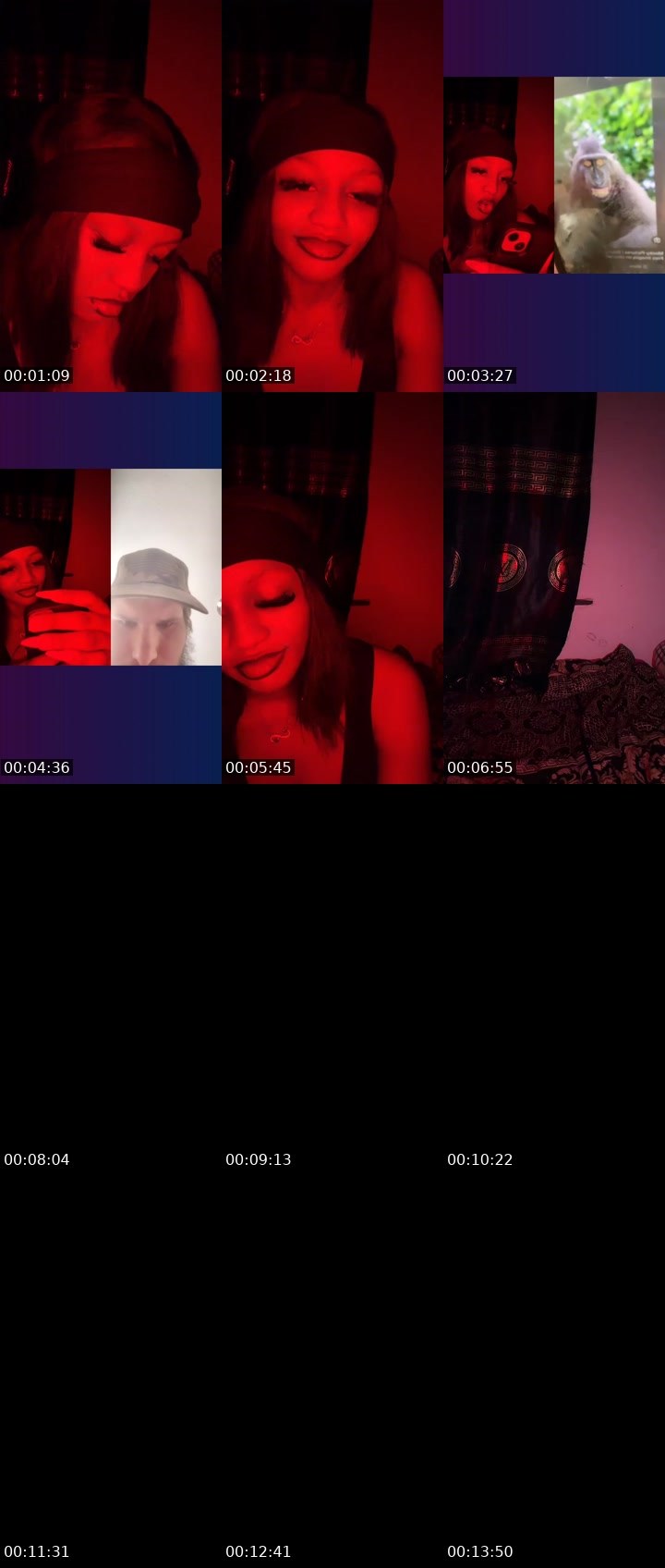 Contact-sheet preview of 20k Princess ✊🏽❤️'s Liveme recording