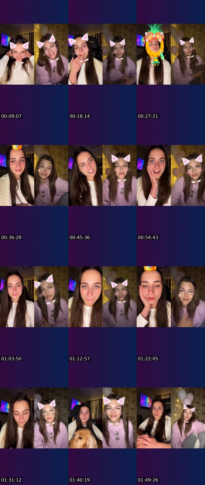 Contact-sheet preview of 𝐸𝓂𝓂𝒾𝒯𝓇𝒶𝒾𝓁🐾's Liveme recording
