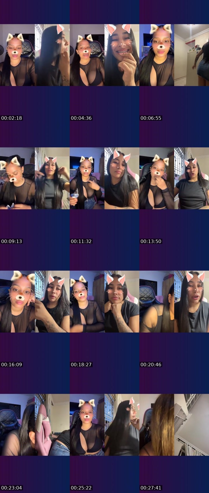 Contact-sheet preview of 🌈🃏DEVORA😏🍒's Liveme recording